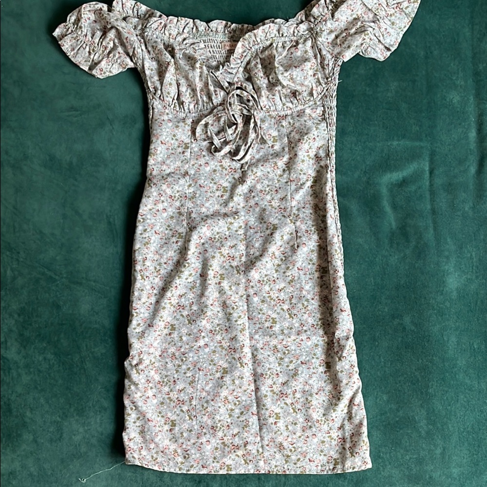 Elegant Floral Ruffle Mini Dress